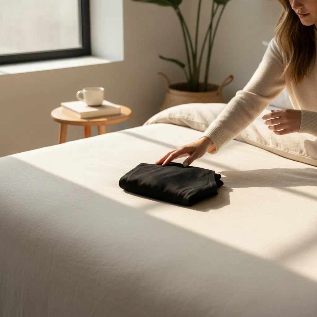 Repeat — folded on linen