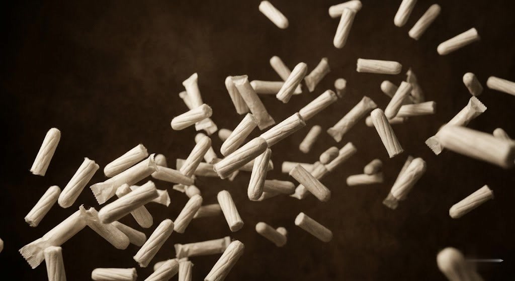 A cascade of disposable tampons